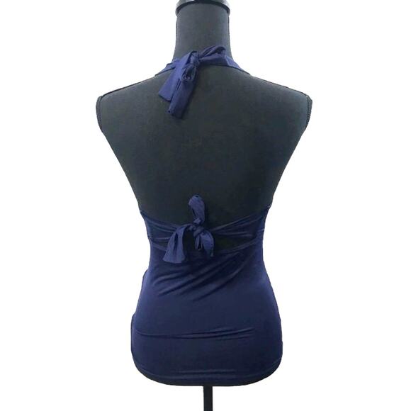 Tommy Bahama Pearl Navy Underwire Tankini with Skirted Hipster Small - Picture 3 of 4